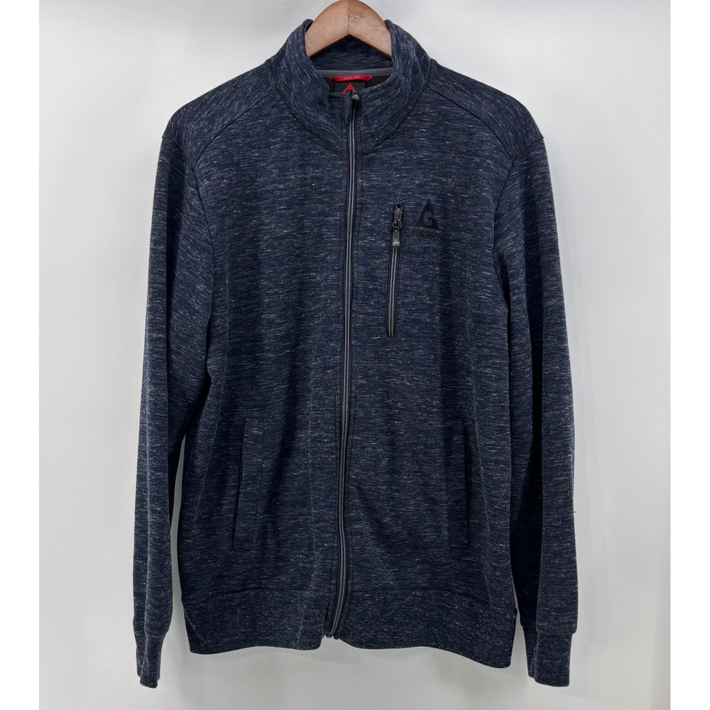 Gerry Lightweight Full Zip Fleece Jacket Men Large Blue Zipper Pockets